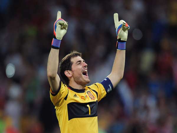 Thủ môn Iker Casillas trong đội hình Tây Ban Nha 2012
