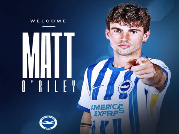 Brighton đã hoàn tất chiêu mộ tiền vệ Matt O'Riley