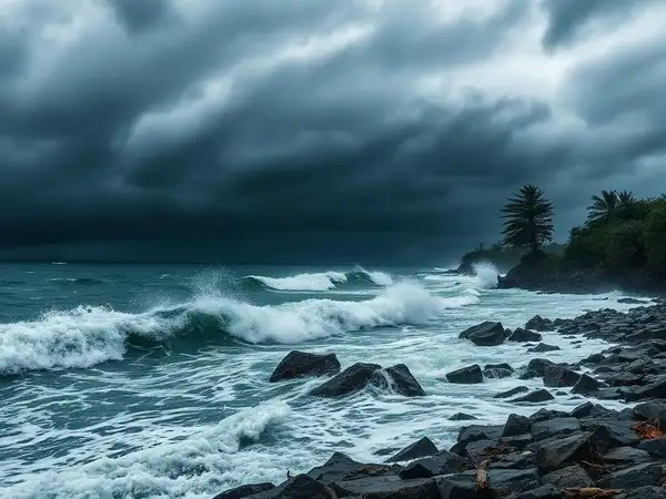 Mơ thấy mưa bão khi đang đi du lịch